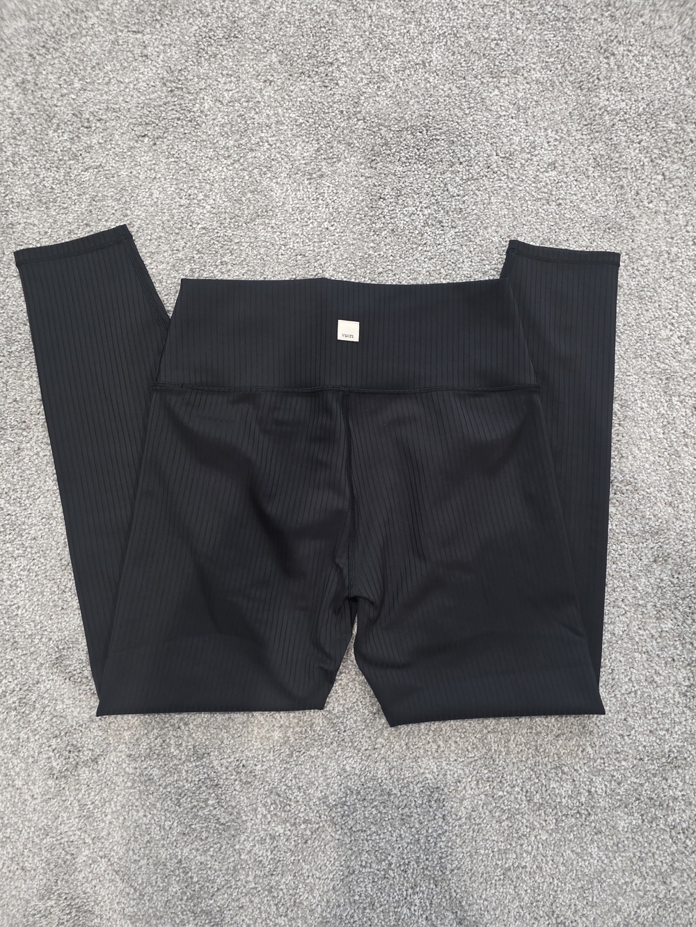 Vuori Ribbed High-Rise Black Leggings